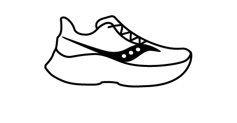 Saucony shoe icon drawing